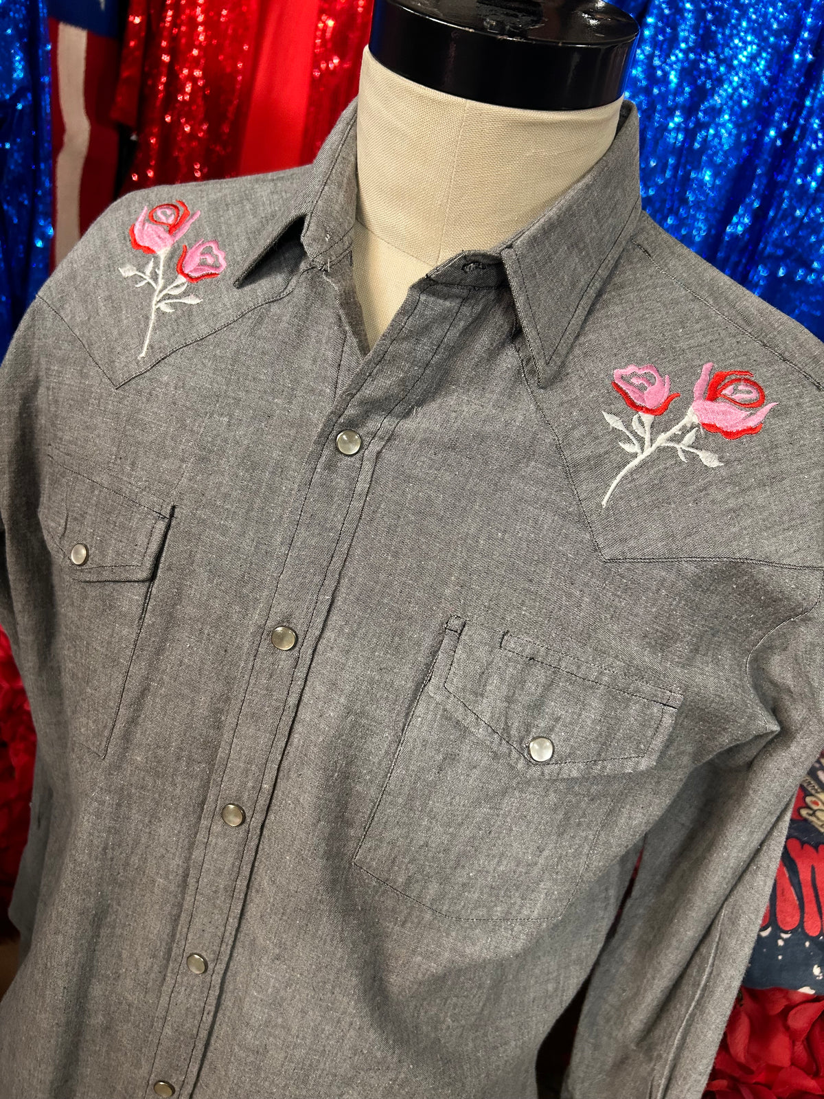 Vintage Western | Men’s |Gray Floral