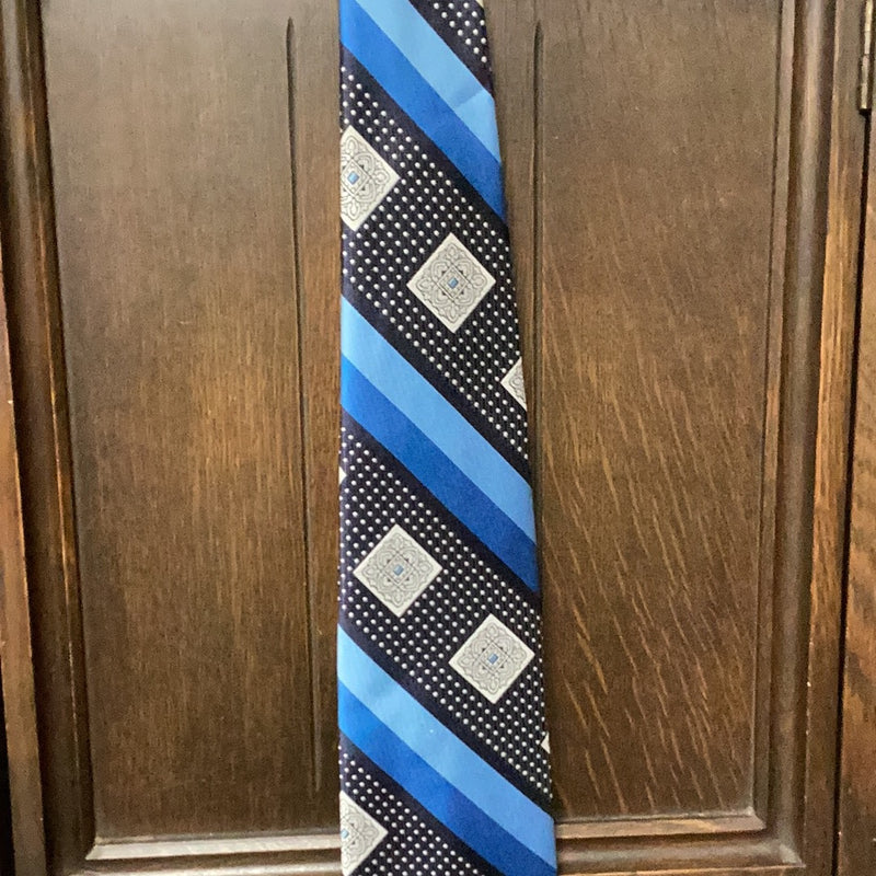 Vintage blue pattern tie