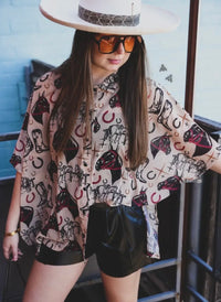 Vintage Inspired Blouse| Horse