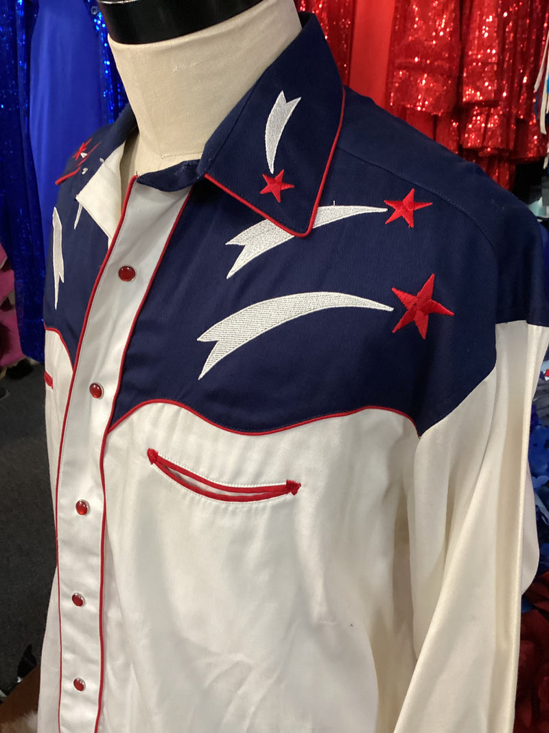 Vintage Western Shirt| Men’s | Patriotic