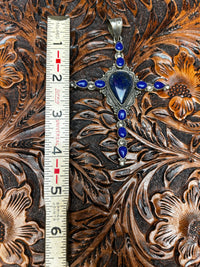 Pendant |Cross|Lapis