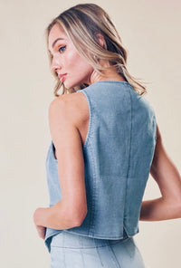 Vest|Denim| Dark Blue