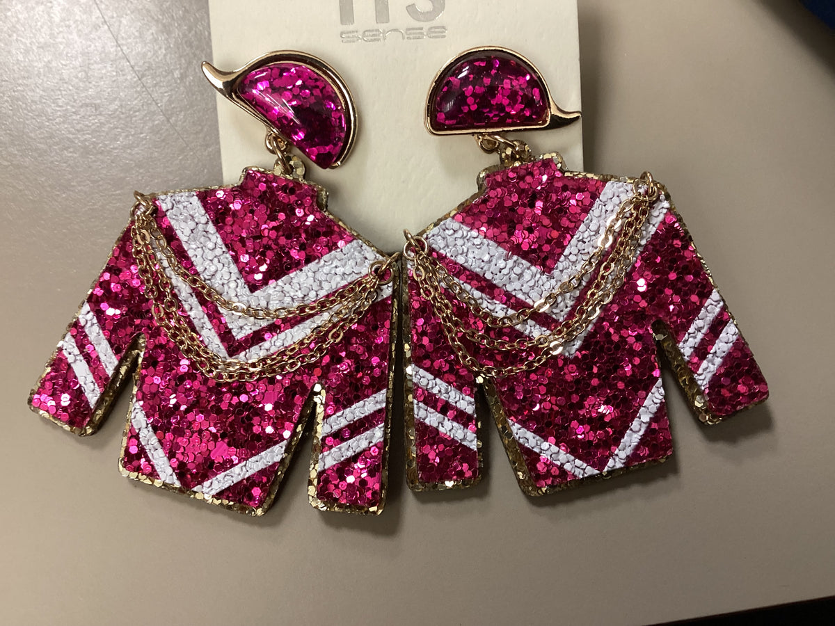 Earrings | Jockey Silks| Pink