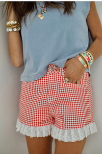 Shorts| Red| Gingham