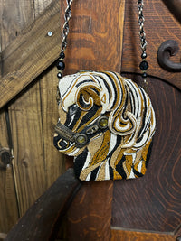 Mary Francis| Beaded Purse| Horse Head