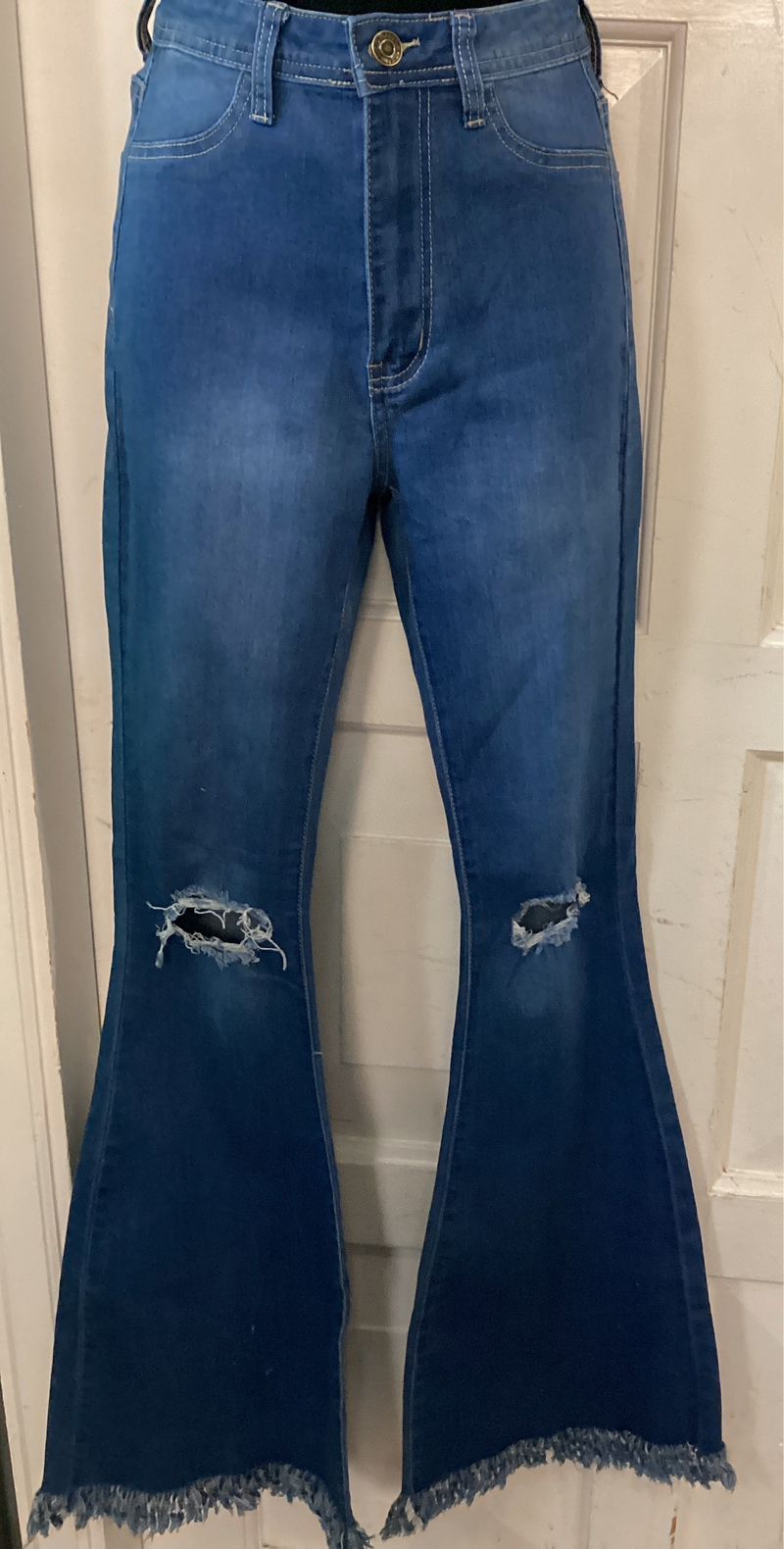 Blue Jeans |Bell Bottom | distressed |Ladies