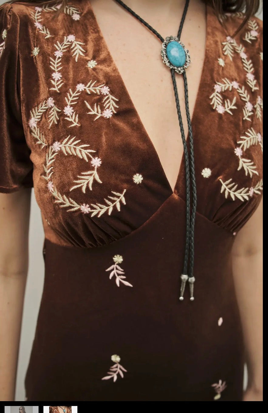 Dress| Velour |Plunge
