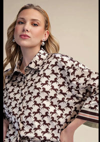 Blouse| Horse|Tan |