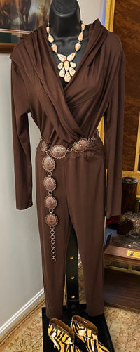 Ladies Jumpsuit| Chocolate Brown| Mexico