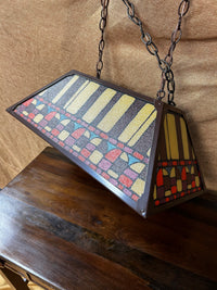 Vintage Light Fixture| Stained Glass |
