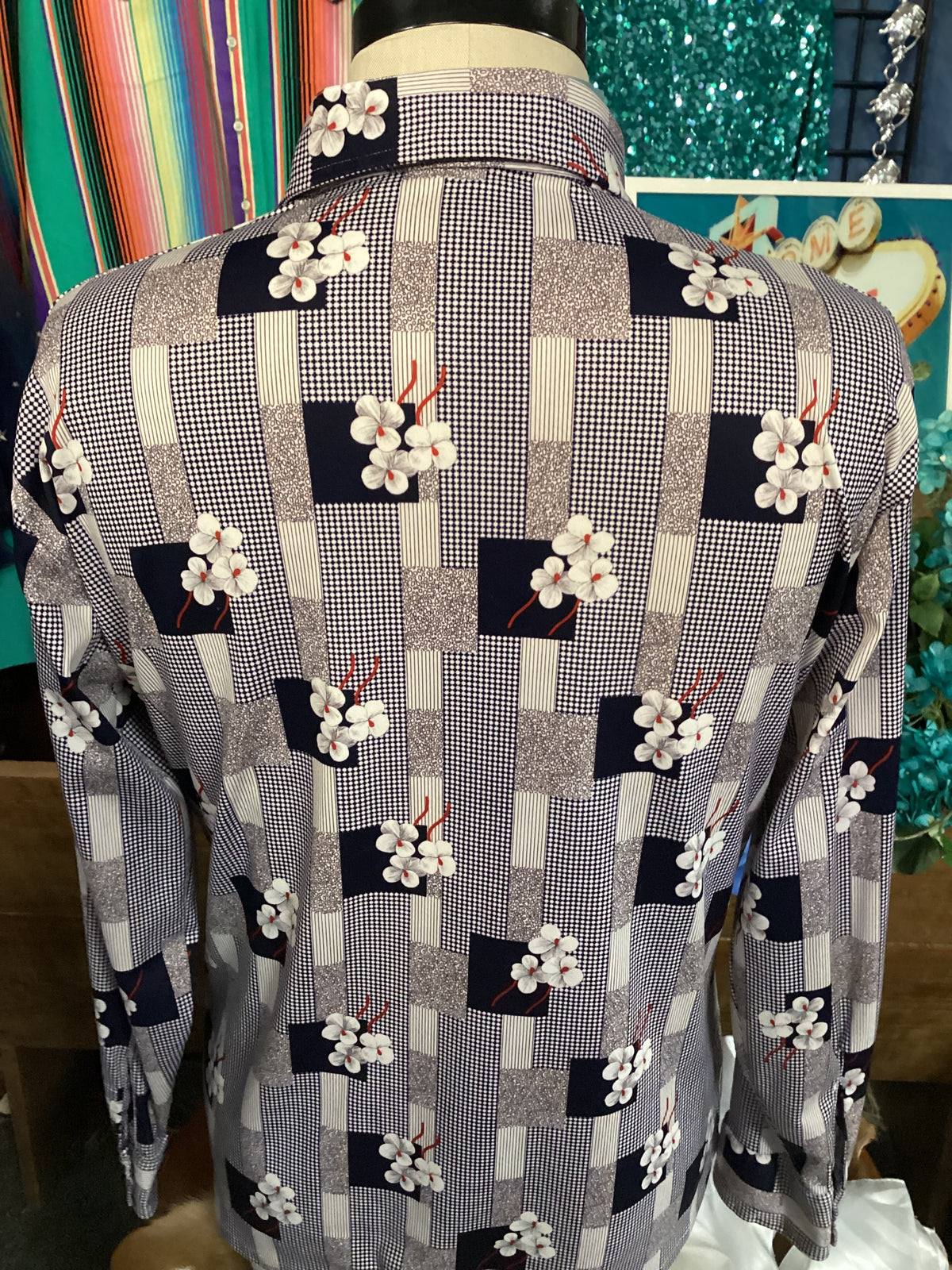 Vintage Shirt| Men’s | Floral Blue