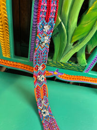 Hat Band| Beaded |Purple Orange Blue Crystal