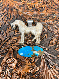 Arabian Horse Pendant | Turquoise