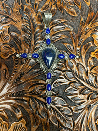 Pendant |Cross|Lapis