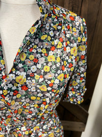 Vintage Blouse| Floral with Tie