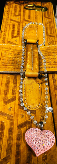 Faux Crystal Heart Necklace