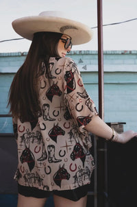 Vintage Inspired Blouse| Horse