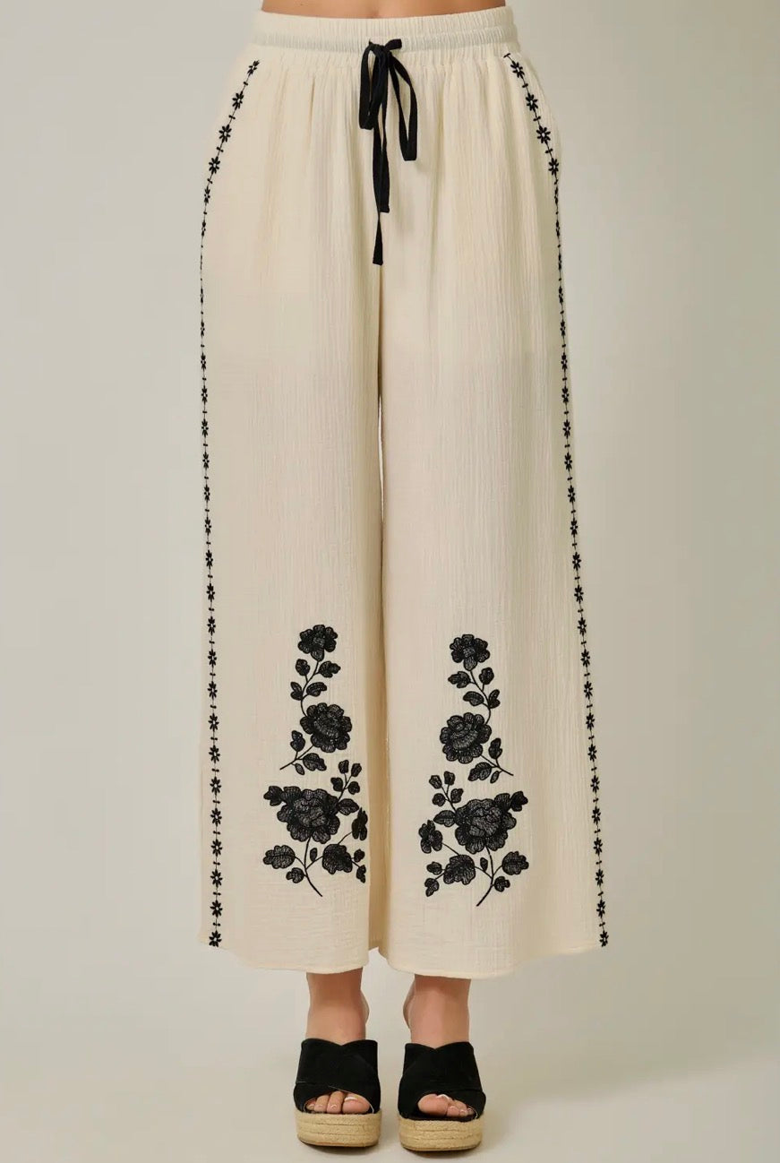 Pants|Embroidered