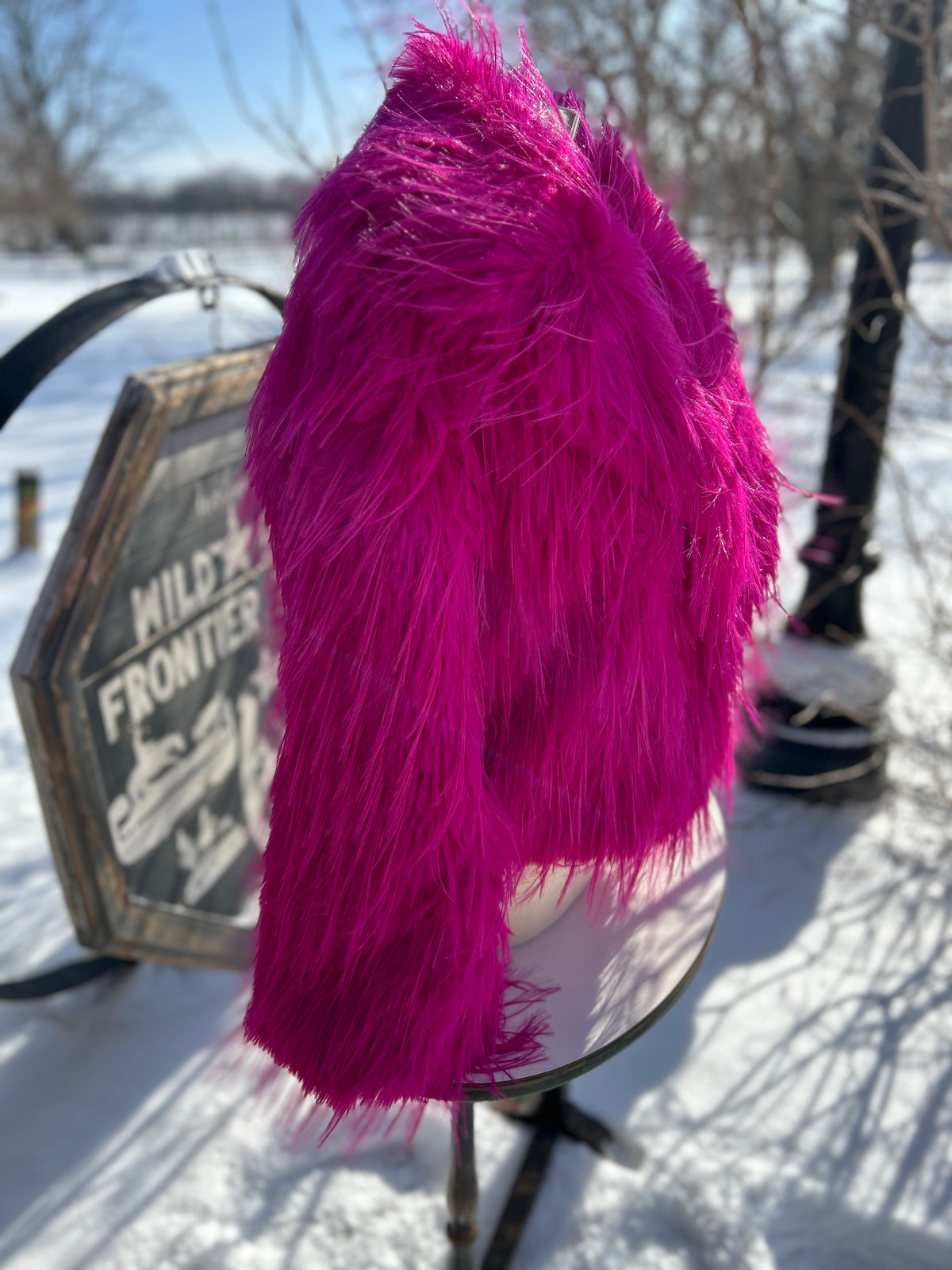 Ladies Coat| Fushia| Faux Fur