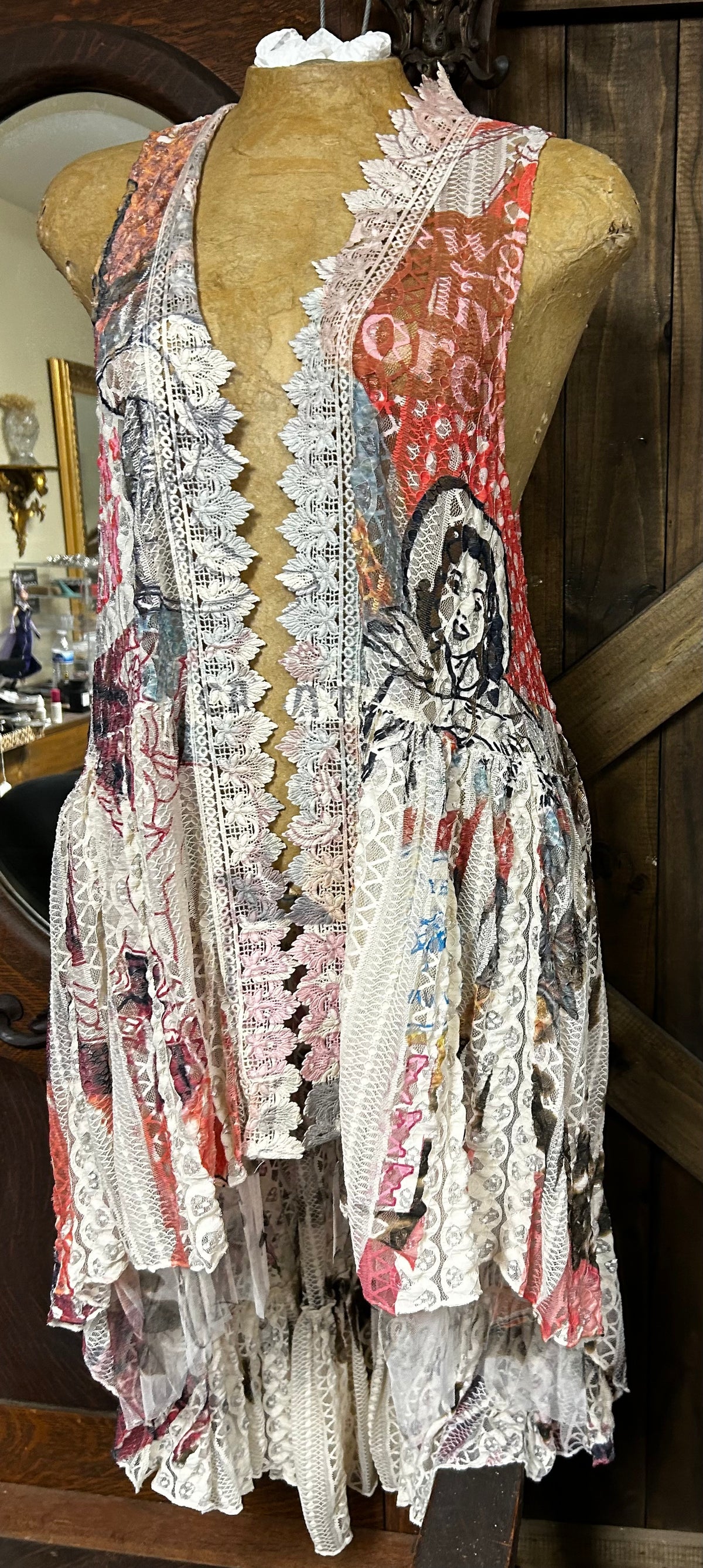 Ladies Vest| Rodeo | Lace high low