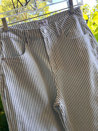 Jeans| Pinstripe| white & navy