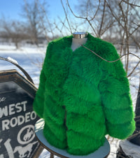 Ladies Coat| Faux Fur | GaGa Green