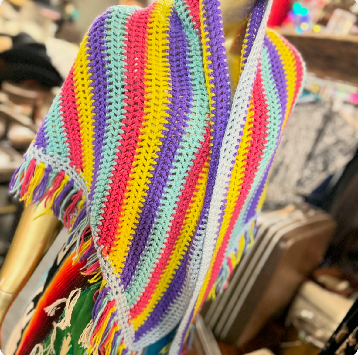 Ladies | Crochet | Tassel | Shawl