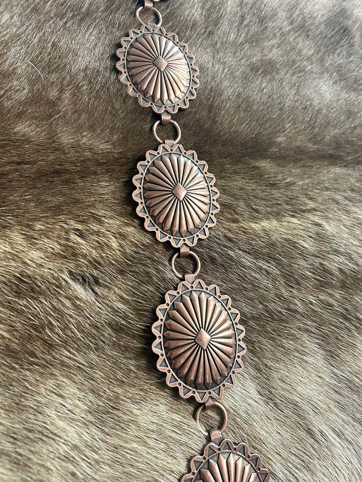 Ladies Belt| Concho | Copper Color