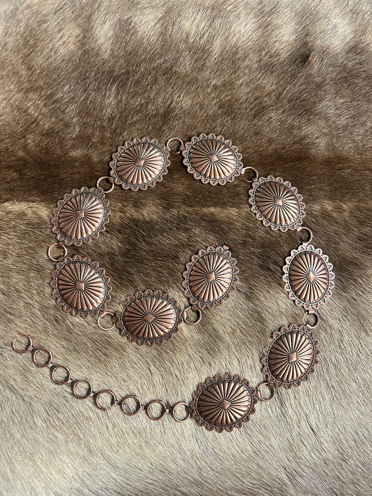 Ladies Belt| Concho | Copper Color