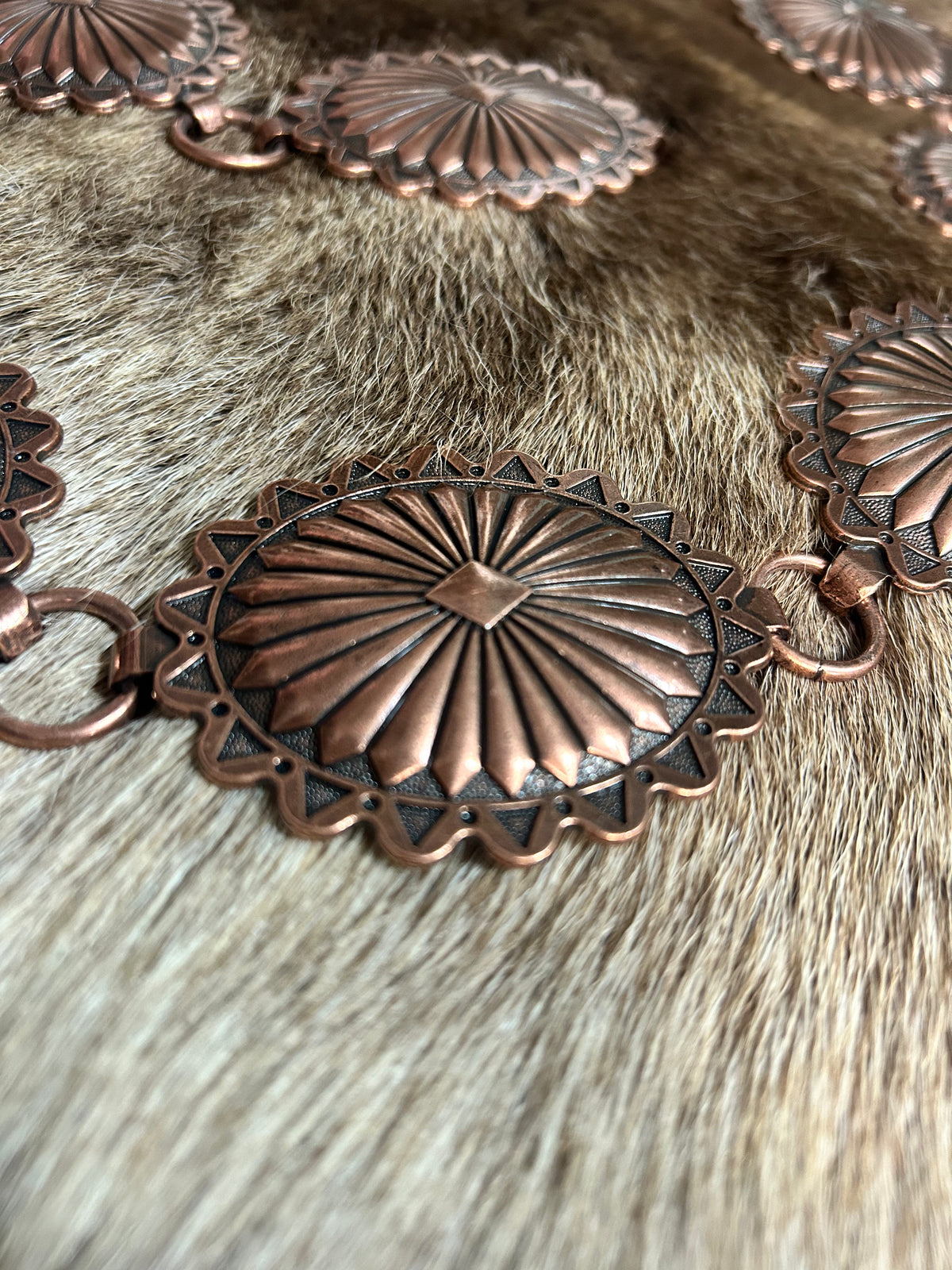Ladies Belt| Concho | Copper Color