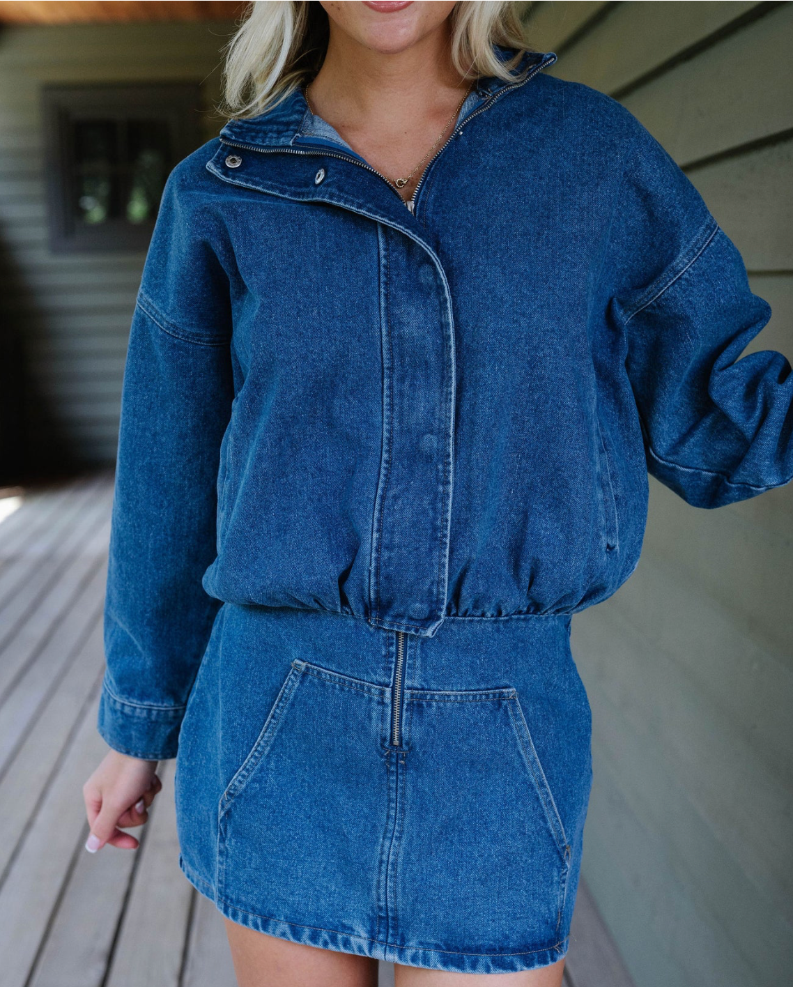 Ladies | Oversized Top | Drop-Waist | Denim | Dress