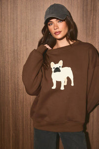 Sweatshirt |French Bulldog |Graphic Oversized Sweatshirt