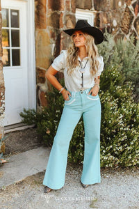Jeans| Ladies | Stretch Denim |Western Arrow |Wide Leg Jeans