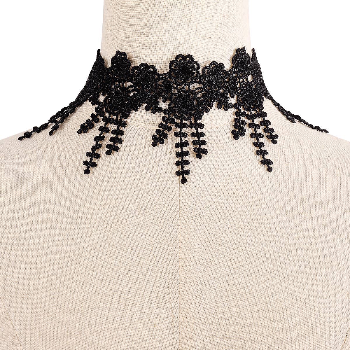 Necklace| Gothic |Black Lace Necklace