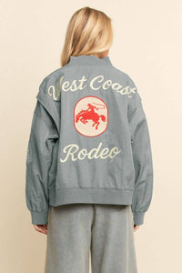 Jacket| WEST COAST RODEO |EMBROIDERED BOMBER |JACKET