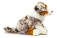 Teddy Hermann - Australian Shepherd puppy sitting 22 cm - plush toy - fabric