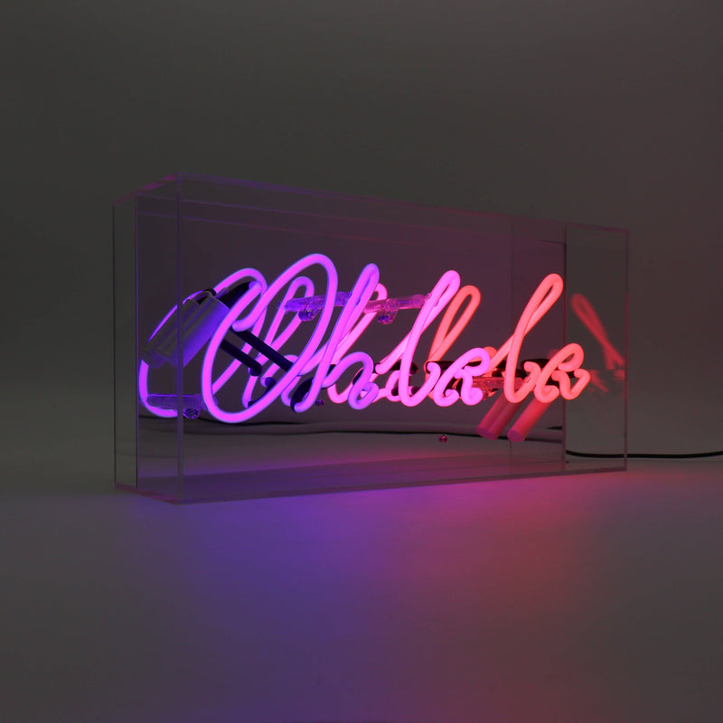 Neon Sign | Oh La La | Glass | Box Sign