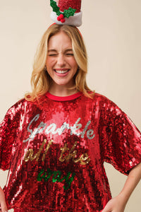 Ladies | Holiday | Sparkle all the Way | Sequin | Top