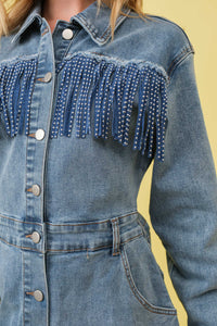 Fringe Western Denim Dress