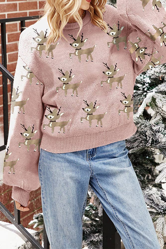 Ladies | Sweater | Knit | Christmas | Reindeer