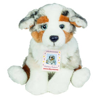 Teddy Hermann - Australian Shepherd puppy sitting 22 cm - plush toy - fabric