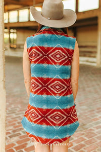 Ladies | Deep Aztec | Wool | Button Down | Dress