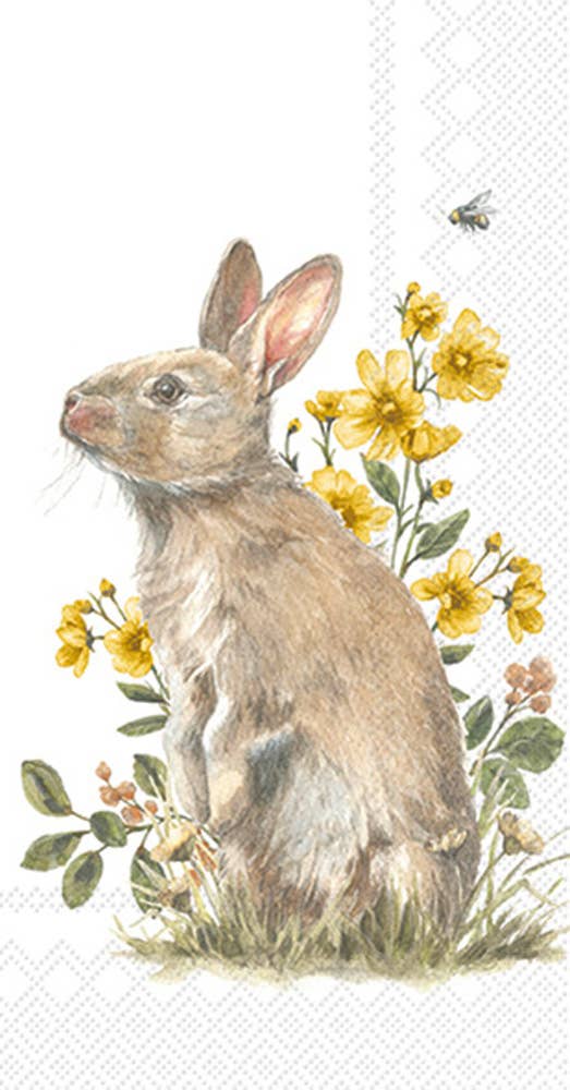 Boston International - Paper Guest Towels 16 ct Garden Bunny Easter