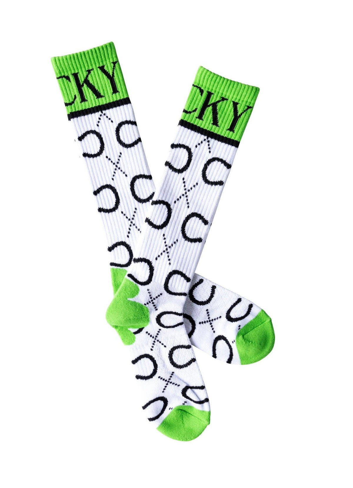 Socks|Lucky Chuck |High Maintenance Cowgirl| Kelly Green/White