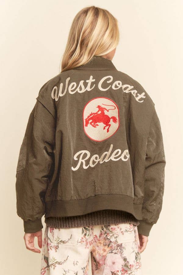 Jacket| WEST COAST RODEO |EMBROIDERED BOMBER |JACKET