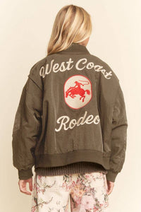 Jacket| WEST COAST RODEO |EMBROIDERED BOMBER |JACKET