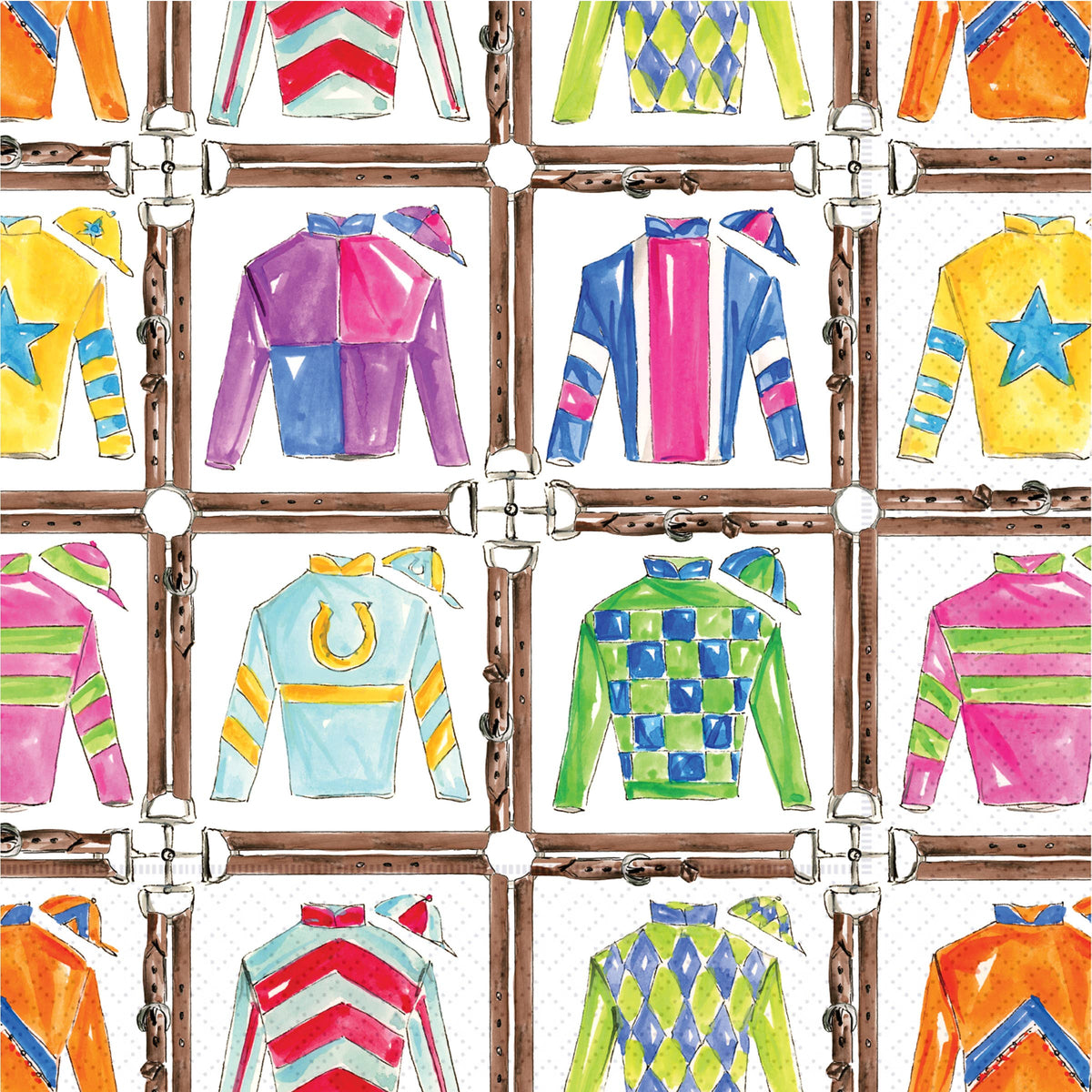 Derby | Framed Silks | Cocktail | Napkins
