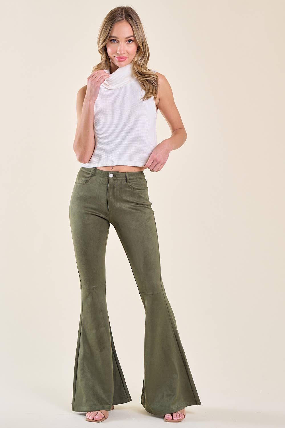 Pants| OLIVE FESTIVAL SUEDE BOOT CUT PANTS