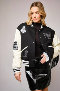 Ladies | Fringe | Rodeo | Patch | Varsity Jacket