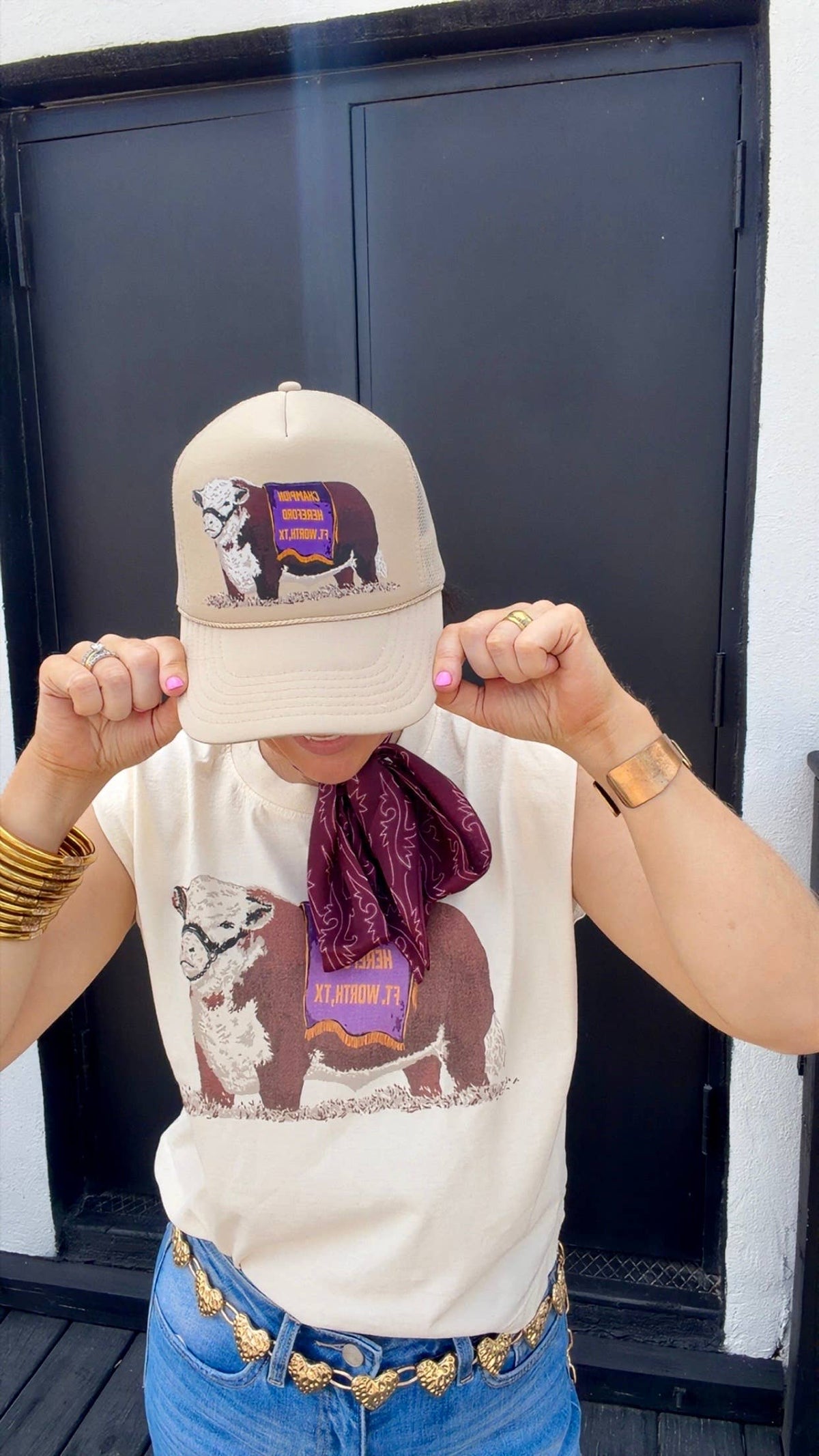 Trucker Hat| Champion Hereford Trucker Hat|Tan